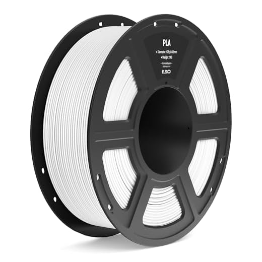 ELEGOO Filamento PLA 1,75mm Bianco 1KG, Filamento per Stampante 3D, Precisione Dimensionale ±0,02mm, Bobina da 1kg (2,2lbs), Compatibile con la Maggior Parte delle Stampanti 3D