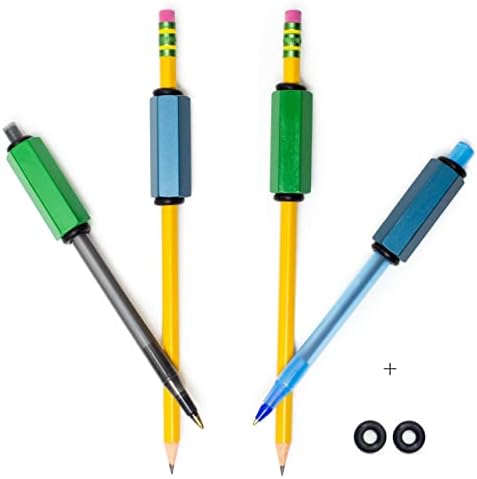 Pack of 4 Pen or Pencil Weights | Handwriting Aid for Children, Elderly, or Special Needs. Assists with Penmanship Issues Due to Autism, Tremors, Grip Strength or Fine Motor Skill Disability. 1.5 Oz