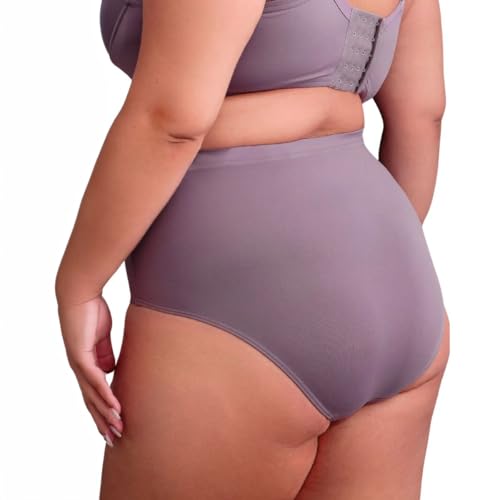 Calcinha Plus Size Cavada Cintura Alta de Microfibra Santa Passion