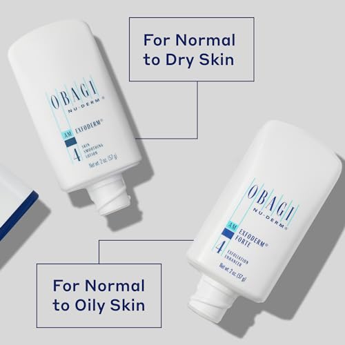 Obagi Nu-Derm Exfoderm Forte – Advanced, Lightweight Exfoliating Lotion with Glycolic and Lactic Acids (AHA) – For Normal to Oily Skin Types – 2 oz