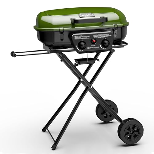 Brand-Man Propane Gas Grill with Folding Cart and Ignition