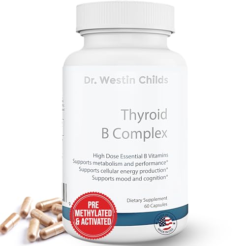 Dr. Westin Childs Thyroid B Complex - Vitamin Capsules for Women, Methylated Supplement, Methylfolate, B12 Methylcobalamin, B1, B2, B3, B5, B6, B7 to Support MTHFR, Energy, Focus & Thyroid | 60 Count