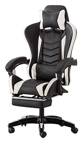Krzesło biurowe, e-sport, ergonomiczne krzesło wyścigowe, krzesło biurowe, krzesło gamingowe, wysokie oparcie, praca z podnóżkiem, fotel komputerowy, intensywnie nauczony
