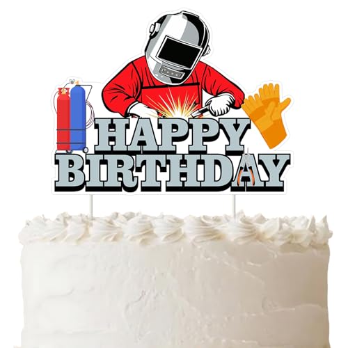 Electric Welding Cake Topper for Birthday Party Decorations