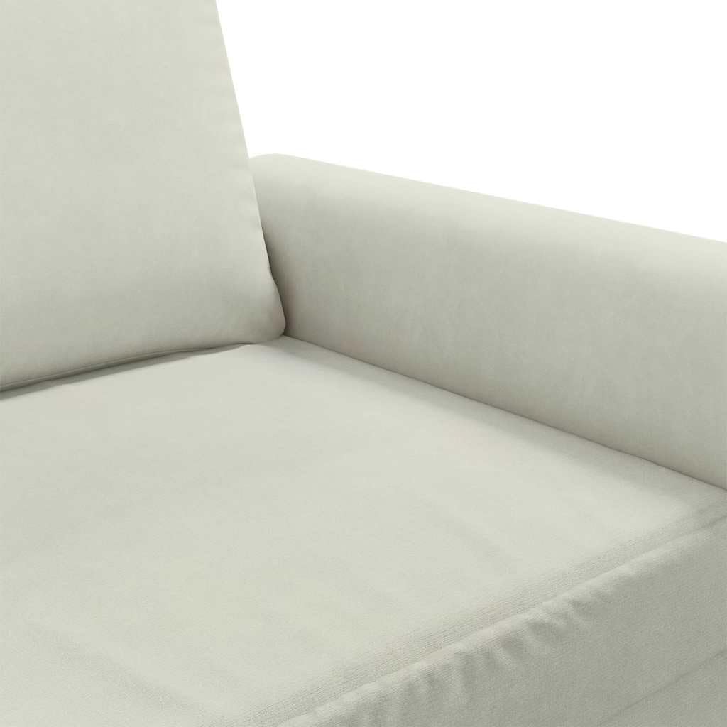 vidaXL Divano a 3 Posti Crema 180 cm in Velluto