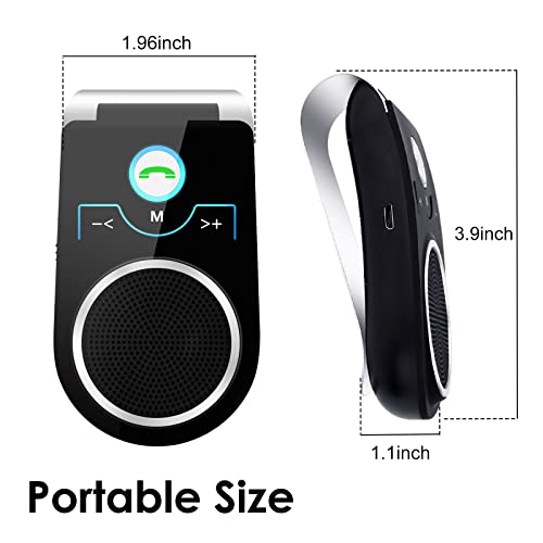 Leguwu Bluetooth 5.0 Car Speaker For Cell Phone, Wireless In-Car Speakerphone Visor-Clip Design Bluetooth Handsfree Car Kit, Hifi Sound Quality, Supports Siri And Google Assistant #TOP6