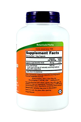 Now Foods, Green Tea Extract 400 Mg (250 X 2) #TOP1