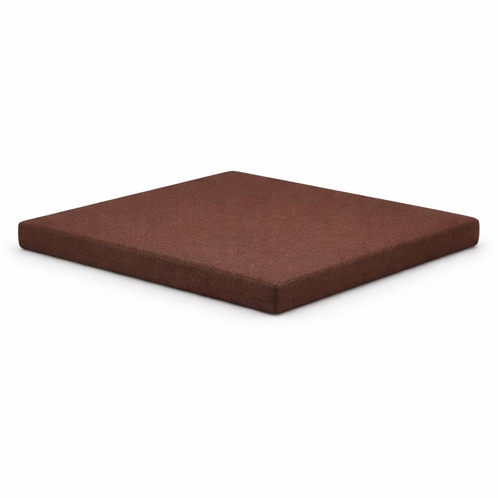 Rattan Garden Furniture Cushions – Outdoor Replacement Cushion Pads for Patio Sofa, Conservatory & Garden Seating, Water Resistant Covers (Chocolate Brown, Seat Cushion 75cm x 75cm x 5cm)
