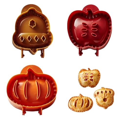 Mini Pie Molds, One-Handed Hand Pie Maker, 3-Shape Cookie & Pastry Press