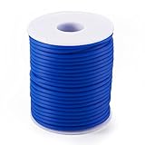 Tubo de goma hueco de 16.4 yardas, tubo de PVC de 4 mm, cordón de tubo de goma con agujero de 2 mm para manualidades, manualidades, collares, pulseras, joyería, color azul rey