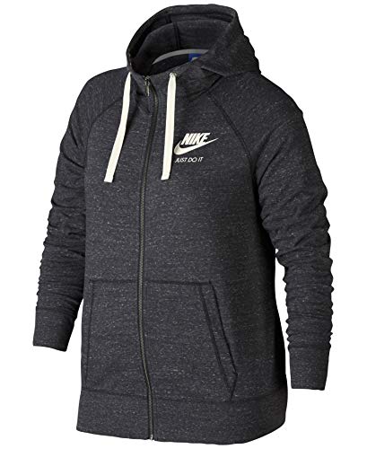 Nike Womens Plus Sweatshirt Fitness Hoodie Gray 1X