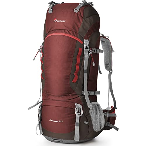 MOUNTAINTOP Mochila Senderismo Hombre Mujer 80 Litro Mochilas Trekking Viaje Impermeable