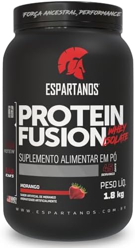 Whey Protein Fusion Isolate Morango 1,8kg - Espartanos