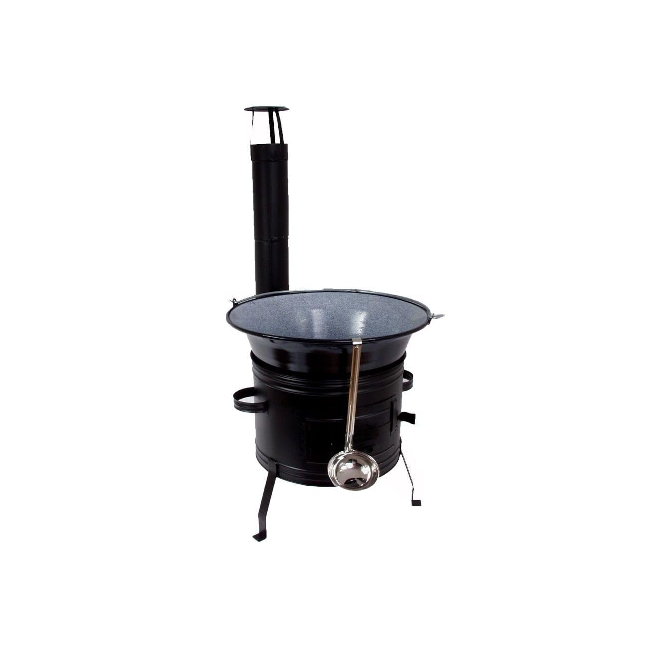 Set Ungarischer Ofen 39 + Gulaschkessel 30 Liter + Schöpflöffel Gulaschkanone Suppenkessel