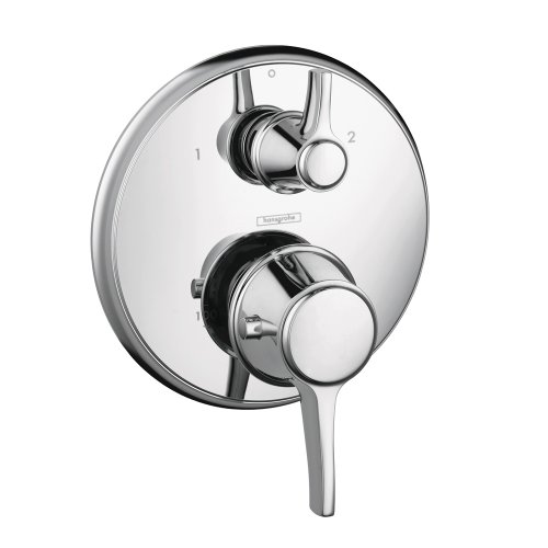 hansgrohe Ecostat Classic 2-Handle 7-inch Wide, Temperature Memory, Thermostatic Valve Trim Only in Chrome, 15752001,Medium
