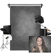 Amazon | Kate 1.5x2.2m 無地 グレー 背景布 レトロ グレー 写真撮影用