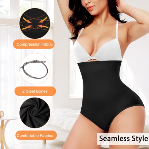 Image of Werena Tummy Control Shapewear Panties for Women High Waisted Body Shaper Slimming Shapewear Underwear Girdle Panty