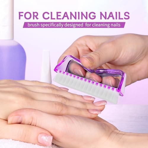 SQULIGT Nail Brushes for Cleaning Fingernails, Handle Grip Nail Scrubber Brush, Manicure Tools Scrub Brushes Kit, Toenail Brush To Clean Under Nails Pedicure Foot Small Brush Women Men (8 Pack)