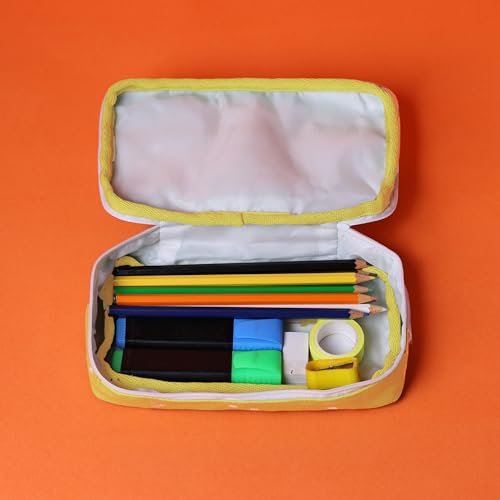 Image of abracadabra Multi-Utility Pouch, Pen & Pencil Case for Girls & Boys, Pencil Case Organizer, School Accessories Pouch, Stationary Storage, Large Stationary Pouch, Pencil Box for Student - Lion