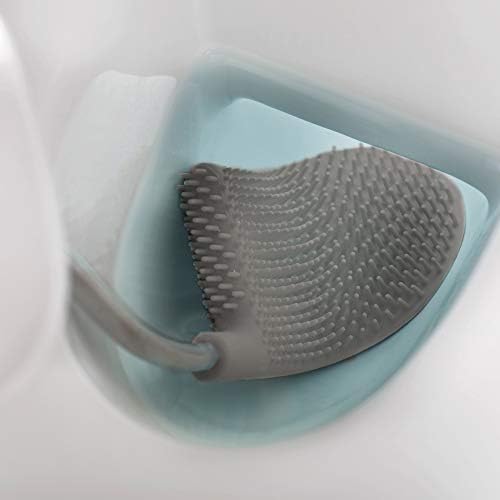Joseph Joseph 70519 EasyStore Plus Standing Paper Holder with Flex Toilet Brush, Stainless Steel
