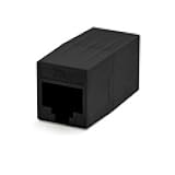 TRUE CABLE Cat6 Inline Coupler, Unshielded (UTP), PoE++ (4PPoE), UL Listed, ETL Verified, ANSI/TIA 568-2.D Cat 6 Performance Compliant, Female to Female RJ45 Couplers, Black, 2 Pack