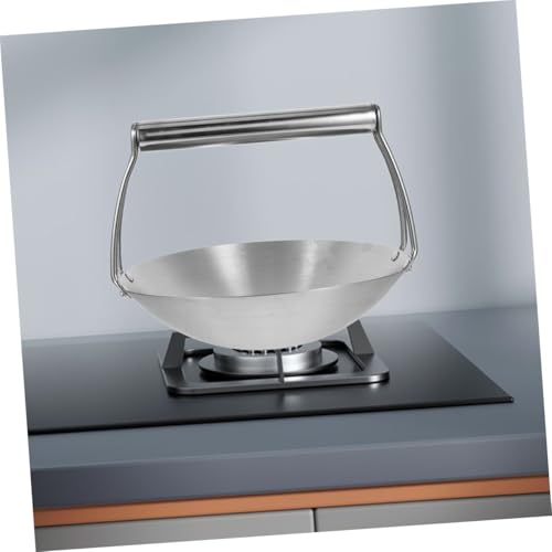 Wok de acero inoxidable para cocción y freído miniatura 7