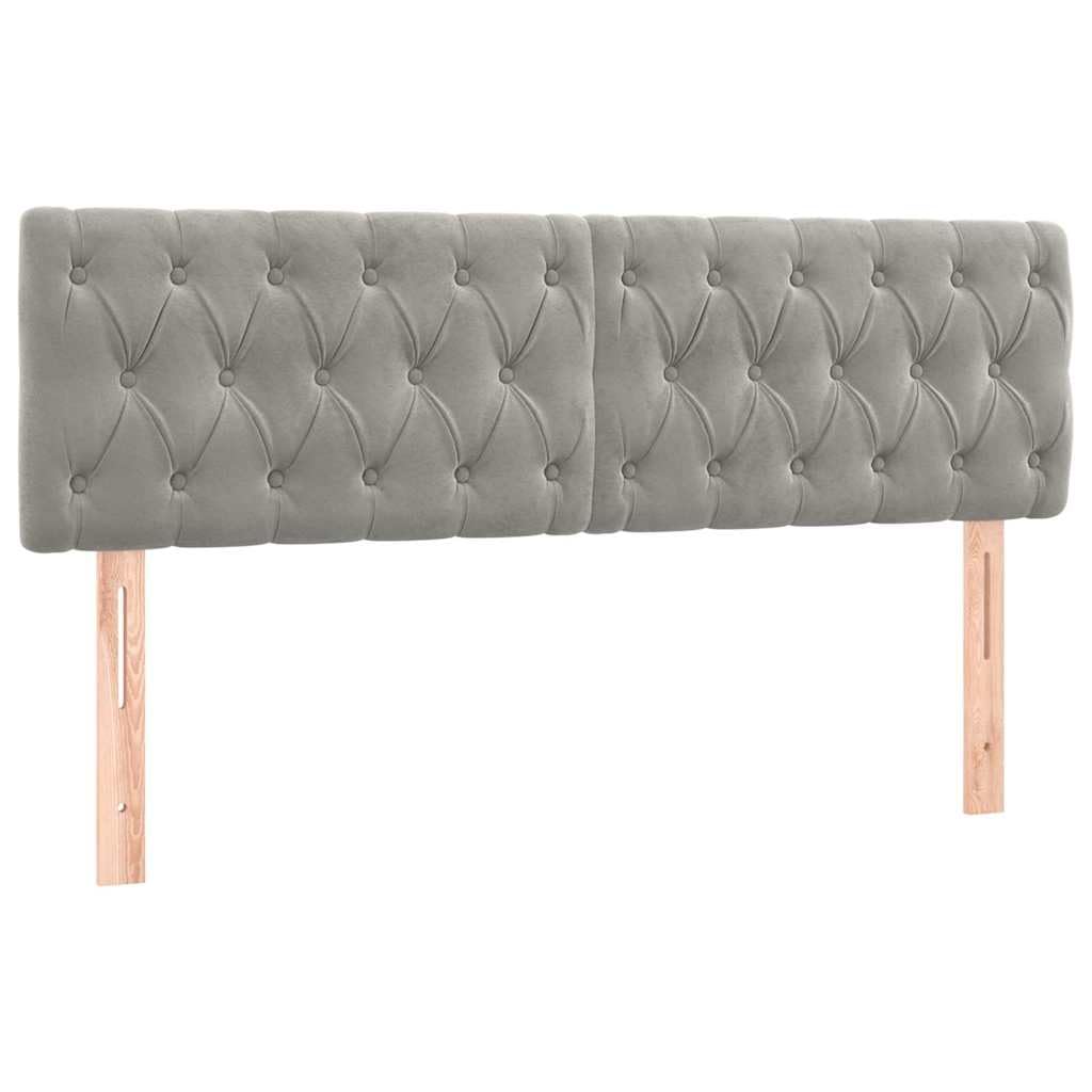 Polsterbett mit Matratze Hellgrau 140x200 cm Samt, Stauraumbett mit höhenverstellbarem Kopfteil, modernes Doppelbett für Schlafzimmer und Jugendzimmer, inklusive Bettgestell und Matratze