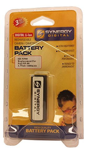 Sdnp80 Lithium-Ion Battery - Rechargeable Ultra High Capacity (3.7V 1400 Mah) - Replacement For Fuji Np-80, Kodak Klic-3000, Epson Eu-85, Ricoh Db-20, Db-20L Batteries #TOP1