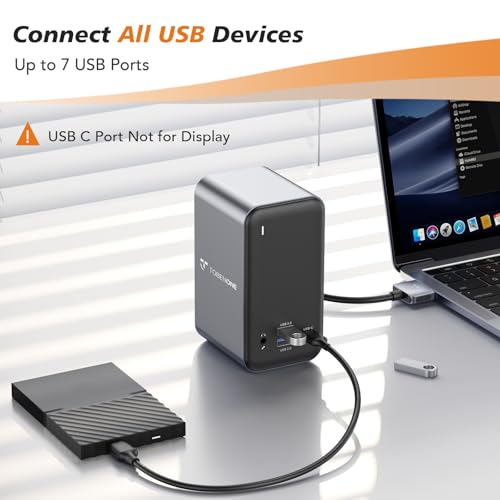 Estación de acoplamiento doble GaN III MacBook Pro con triple monitor USB C 4