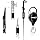 SAMSFX Fishing Stainless Steel Hook Tier, Knot Tying Tool, Loop Tyer, Hook Remover and Zinger Retractors Combo