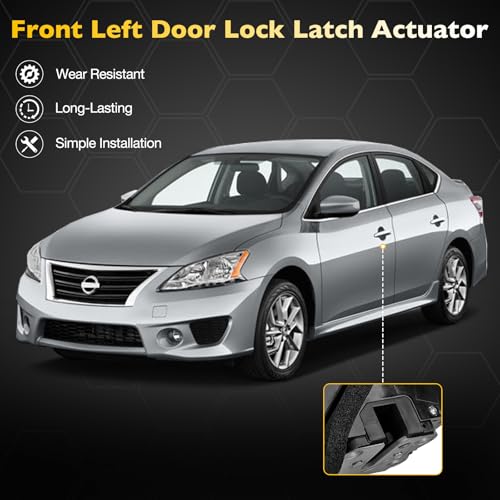 Image of Door Latch Lock Actuator Front Left Driver Side Compatible with 2013-2019 Nissan Sentra Driver Lock Actuator Replaces# 80501-9AN0A, 80501-3SG0A