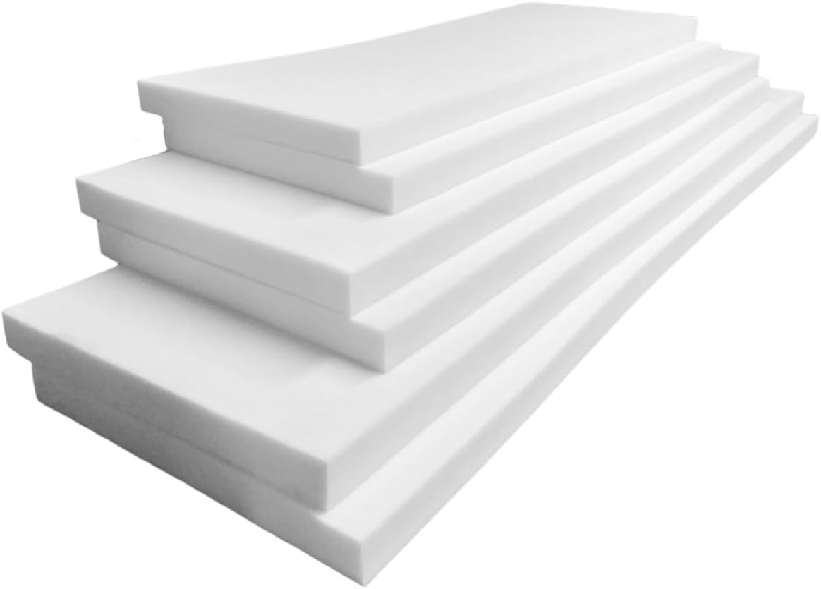 Premium Firm Foam Sheet โ Cut to any size | Upholstery Foam for Bench, Sofa, Cushions & Pet Beds | Replacement Cushion Foam โ UK Made (Without Quilted Cover, 18"x16"x4")