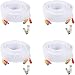 (4) Pack of 200ft 200 Feet All-In-One Siamese CCTV Security Camera BNC Video and Power Cable for Surveillance System