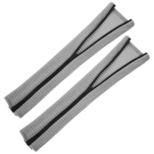 Gogogmee 2pcs Fluffy Chair Armrest Protectors Elastic Covers for Office Computer Chairs Zipper