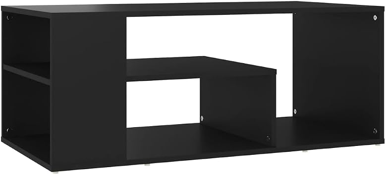 vidaXL Coffee Table Black 39.4"x19.7"x15.7" Engineered Wood | Fits right in with modern living rooms, Built from engineered wood for lasting use,