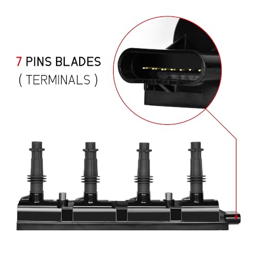 Image of UF669 Ignition Coil Pack with 4 1675 Iridium Spark Plugs # D521C 55577898