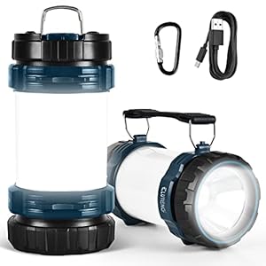 ELUTENG Lantern Camping Rechargeable 4400mAh Camping Lanterne Puissante Torche (Frontale 500LM + Latérale 700LM) Super Lumineux LED Étanche Extérieur Lampe de Poche Projecteur Tente Lumière
