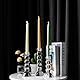 Kristall-Kerzenständer Set, 3 Stück, Elegante Tischdekoration für Hochzeiten und Wohnzimmer