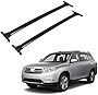 ALAVENTE Roof Rack Cross Bars Replacement for Toyota Highlander 2008 2009 2010 2011 2012 2013, Roof Rack Top Rail Crossbars for Highlander 08-13 w/ Top Side Rail (Pair, Black)