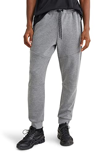 C&A Herren Jogginhose Baumwolle|Polyester Hosen Unifarben grau-Melange XL