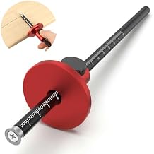 Wheel Marking Gauge for Woodworking, Micro Adjustable Dovetail and Mortise Marker with Dual Metric Imperial Scales, Aluminum Alloy Carpentry Tool