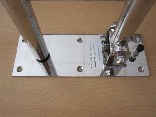 Bad- und WC-Stützklappgriff 85 cm lang, Edelstahl, Silber, Poliert, 120 kg Belastung, Modern, Glossy