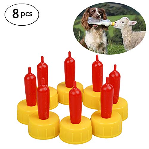 Goat Nipple, 8 Pieces Small Animal Milk Drink Pritchard Nipple for Feeding Sheep Goat Lamb Puppy - Image 3