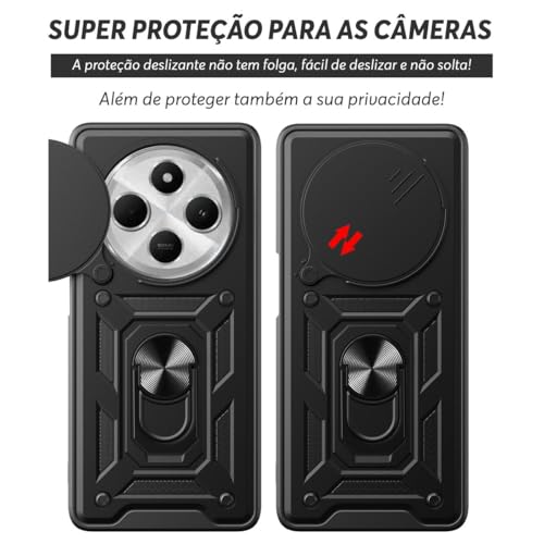 Capa Capinha Case Compatível com Redmi 14C - Protetora Resistente Durável Anti Impacto Queda Choque