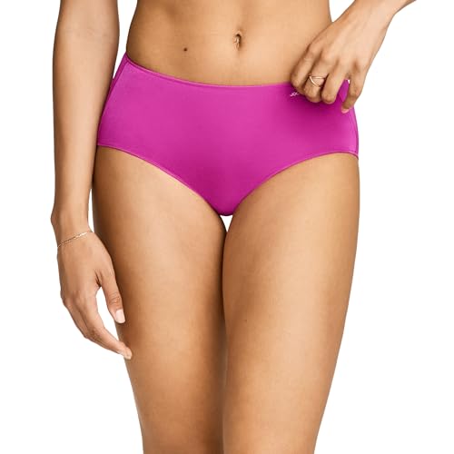 Jockey Women's Underwear No Panty Line Promise Tactel Hip Brief, Cactus Flower, 8