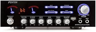 Fenton Bluetooth Amplifier Home Audio Stereo HiFi USB RCA AUX Karaoke Mic Inputs 120W