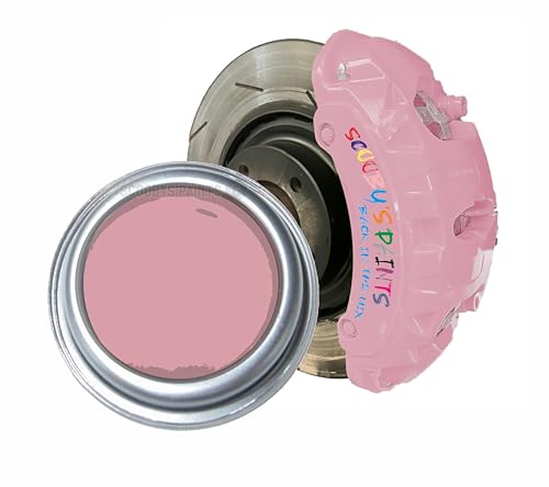 SCOOBYS PAINTS BACK IN THE MIX High Heat Resistant Gloss Brake Caliper Paint Wheel Engine Restore Metal (250Ml, Pink Panthera)