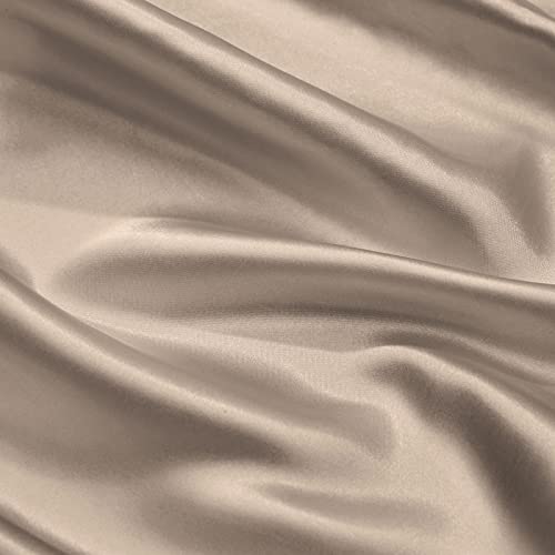 Cobedzy 12 Pack Taupe Satin Table Runners, 13 X 72 Inch Silky Wedding Table Runner, Luxury Table Runner Decorations For Birthday Holiday Party Banquet #TOP5