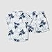 Boys Hawaiian Shirt and Quick Dry Swim Beach Shorts 2 Piece Sets Button Down Suits White Palm Size 10
