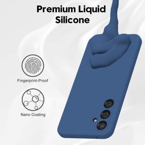 Image of DIZORO Microfiber Candy Case Compatible for Samsung A55 Smooth Touch Cushion Liquid Soft Silicone Gel Rubber Phone Cases Non-Slip Full Body Protective Shockproof A55 Back Cover (Cosmos.)